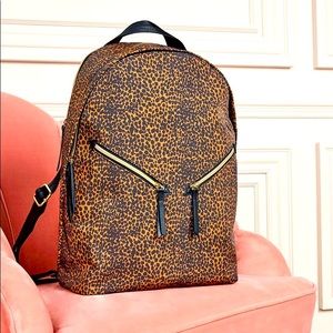 Stella & Dot Lady Boss Backpack leopard print